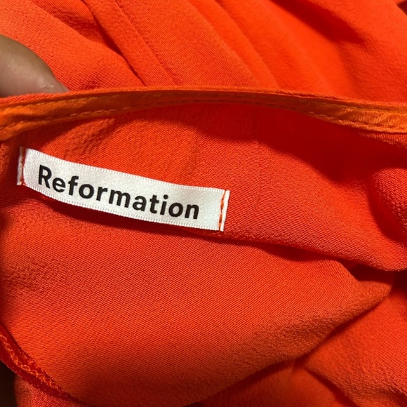 Reformation Vibrant Orange One-Shoulder Dress - Picture 3 of 7